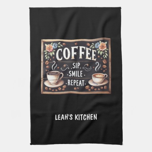 ☕Coffeecore Keukenhanddoek Aangepast Koffie Decor  (Verticaal)