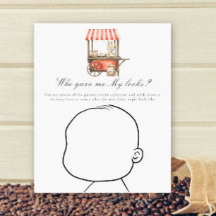 Coffeekar babyshower - Wie heeft me mijn uiterlijk