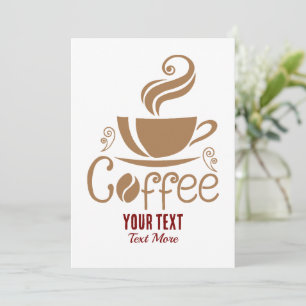 Coffeeliefhebber Design – Minimaal Beker Grafisch Bedankkaart
