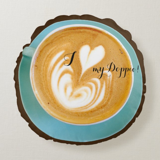 Coffeenista Rond Kussen (Voorkant)