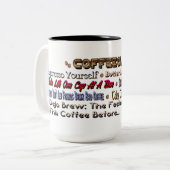 Coffeeology Coffee Quotes Humor Mok (Voorkant links)