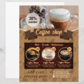 Coffeeshop Flyer Sjabloon (Voorkant / Achterkant)