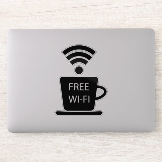 Coffeeshop Free Wi-Fi Sticker (Computer)