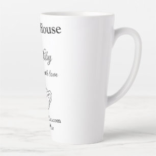 Coffeeshop gemaakt met liefde voeg tekst website s latte mok
