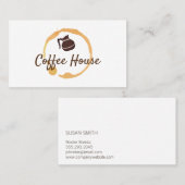 Coffeeshop | Koffiepot | Koffievlek Visitekaartje (Voorkant / Achterkant)