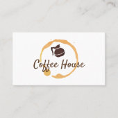 Coffeeshop | Koffiepot | Koffievlek Visitekaartje (Voorkant)