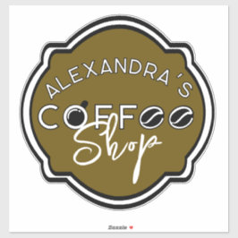  coffeeshop logo voor zaken / thuis sticker