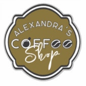 coffeeshop logo voor zaken / thuis sticker (Voorkant)