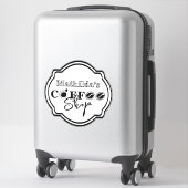  coffeeshop logo voor zaken / thuis sticker (Koffer)