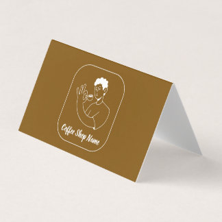 Coffeeshop QR-code Vouw Visitekaartje