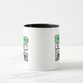 Coffeïneverslaving ontwerp mok (Midden)