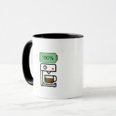 Coffeïneverslaving ontwerp mok (Voorkant links)