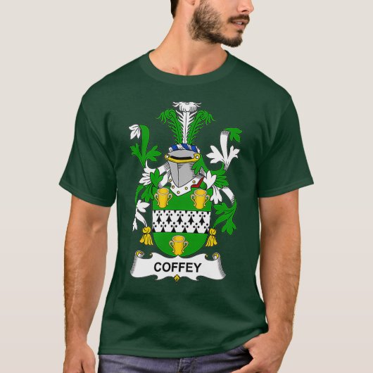Coffey Coat of Arms Family Crest T-shirt (Voorkant)