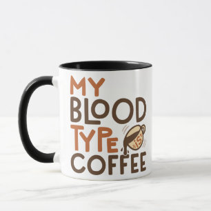 Coffie Bloedtype Grafiek voor Coffie Liefhebber Ca Mok