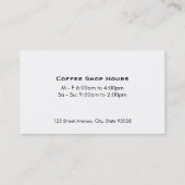 Coffie Cafe Logo | Restaurant  Visitekaartje (Achterkant)