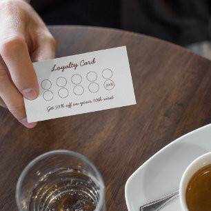 Coffie en Taart Bedrijf Loyaltykaart Visitekaartje