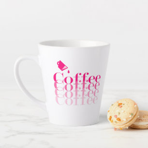 Coffie espresso mokka roze tinten latte mok