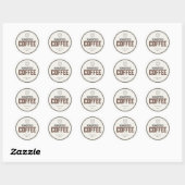 Coffie-etiketten, Cookie-etiketten, Yoghurtetikett Ronde Sticker (Vel)