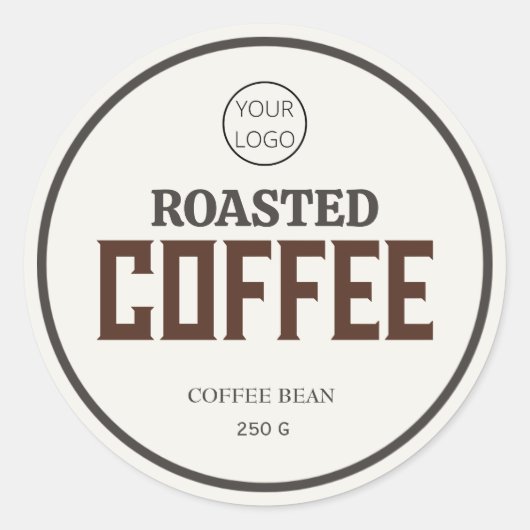 Coffie-etiketten, Cookie-etiketten, Yoghurtetikett Ronde Sticker (Voorkant)