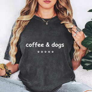 Coffie & Honden Pootafdruk Grafisch T-shirt