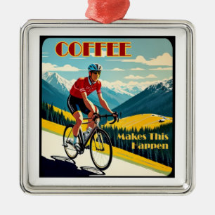 Coffie Laat Dit Gebeuren Fietsen Metalen Ornament