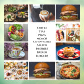 Coffie Thee Cafe Menu Aangepaste Zakelijke Fotocol Raamsticker (Vel 3)