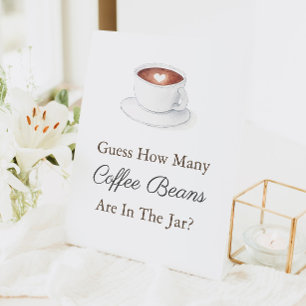 Coffiebeker Raad Hoeveel In Pot Baby Shower Spel Reclamebord Met Voetstuk