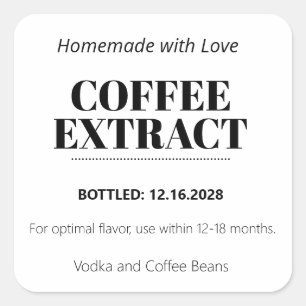 Coffieextract Moderne Label Sticker ZEX_001f