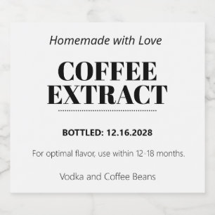 Coffieextract Moderne Label Sticker ZEX_001f