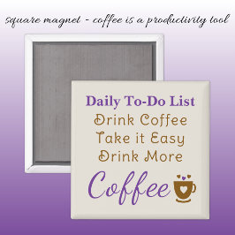 Coffieliefhebbers takenlijst bruin paars magneet