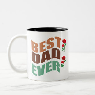Coffiemok cadeau voor vader - Beste vader ooit Tweekleurige Koffiemok