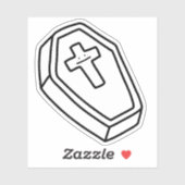 Coffin doodle sticker (Vel)