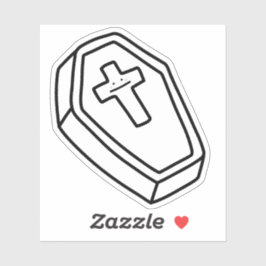 Coffin doodle sticker
