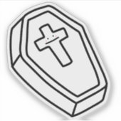 Coffin doodle sticker (Voorkant)