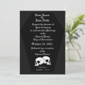 Coffin Ebony (Charcoal) Wedding Invitation Kaart (Staand voorkant)