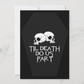 Coffin Ebony (Charcoal) Wedding Invitation Kaart (Achterkant)