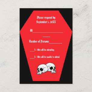 Coffin Ebony III (Ruby) RSVP-kaart - LND RSVP Kaartje