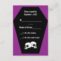 Coffin Ebony (Paars) RSVP-kaart