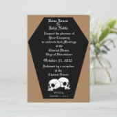 Coffin Ebony (Tan) Wedding Invitation Kaart (Staand voorkant)