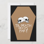 Coffin Ebony (Tan) Wedding Invitation Kaart (Achterkant)