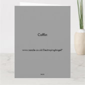 Coffin Funny Get Well Soon Kaart Custom Kaart (Achterkant)