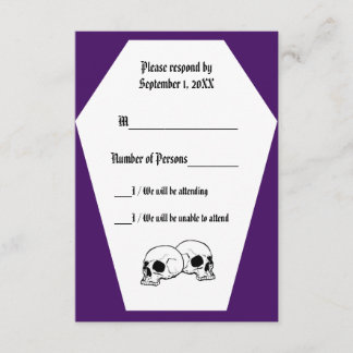 Coffin Ivory (Indigo) RSVP-kaart RSVP Kaartje