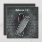 Coffin - uitnodiging voor Halloween (Voorkant / Achterkant)
