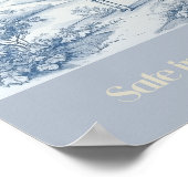 Coffre-fort dans mon nid Bleu Giraffe Poster de la (Coin)