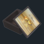 Coffret A Bijoux Coeurs d'or d'anniversaire<br><div class="desc">Pour tous vos cinquantième besoins d'anniversaire. Une scène 3d tout-d'or et jaune avec les coeurs d'or flottant sur l'eau. Le texte personnalisable indique "50 ans".</div>