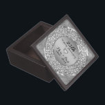 Coffret A Bijoux Diamants Blancs Et Anniversaire Argent Damas-Argen<br><div class="desc">Simple élégant diamants blancs et damas argent - anniversaire mariage argent</div>