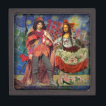 Coffret A Bijoux Mona Lisa Romantic Funny Art coloré<br><div class="desc">Cette merveilleuse invitation prend des éléments de la Mona Lisa et de Van Gogh's Starry nuit pour faire un thème mariage exceptionnellement unique et fantasque stationnaire pour une invitation, merci, numéro de table, et plus encore! Mona Lisa - Cette image présente la Mona Lisa avec son homme, dansant dans la...</div>