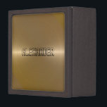 Coffret A Bijoux Texture métallique en or monogramme en acier inoxy<br><div class="desc">Tons or monogramme texture métallique,  look acier inoxydable (image de métal). monogramme personnalisable et optionnel.</div>