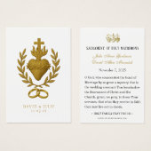 Coffret Cœur Sacré & alliances de mariage (Devant & derrière)