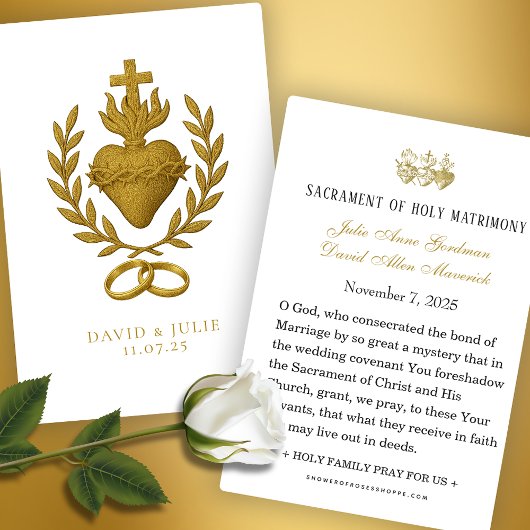 Coffret Cœur Sacré & alliances de mariage